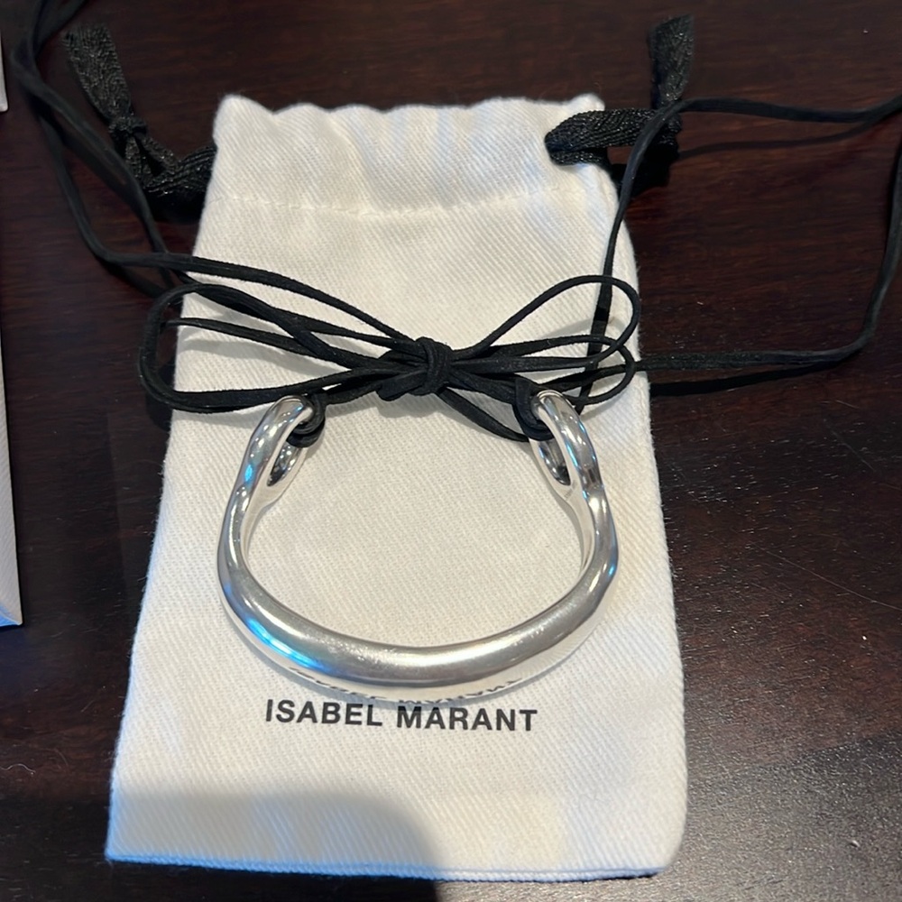 ISABEL MARANT suede-trimmed bangle